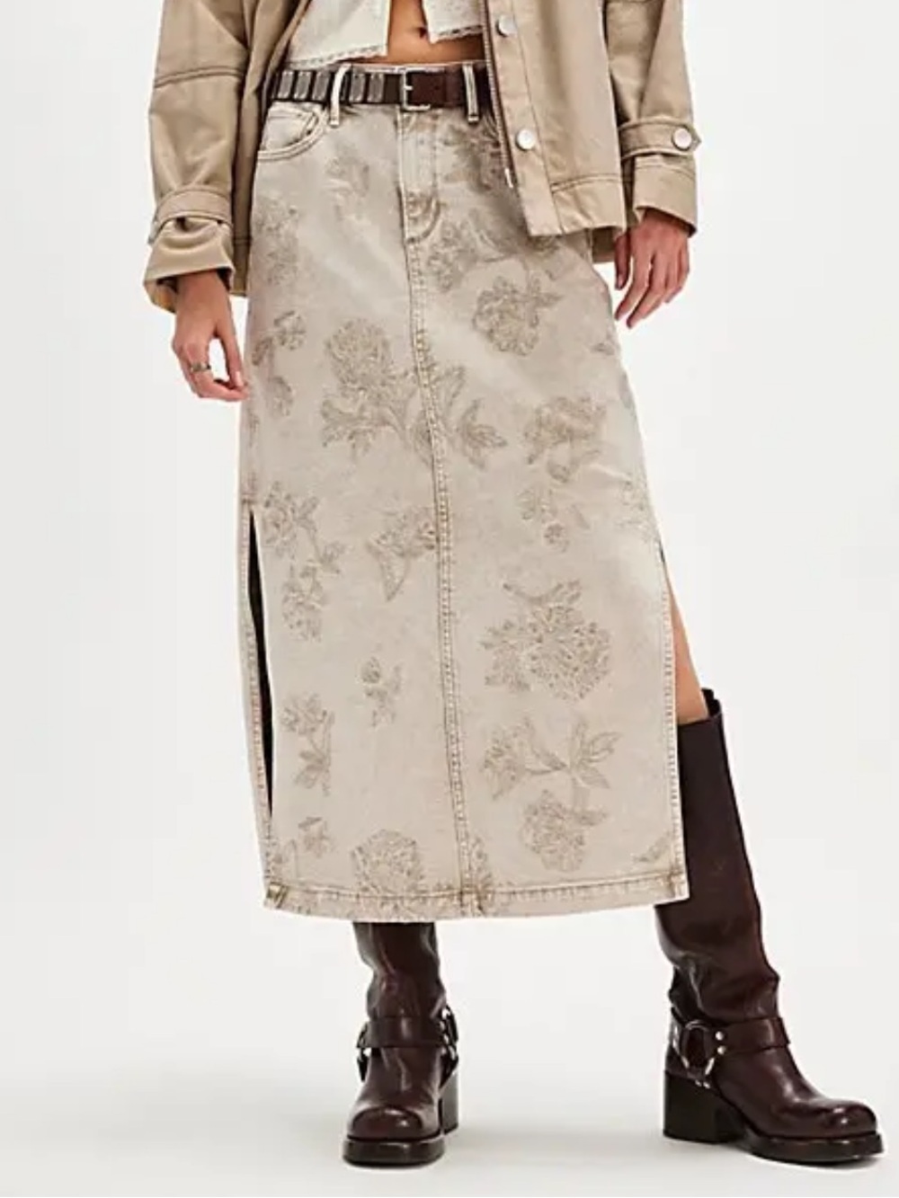 DRIFTWOOD Svetlana Maxi Skirt in Sand NWT